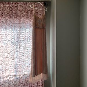 Nude bridesmaid or prom dress or guest of wedding